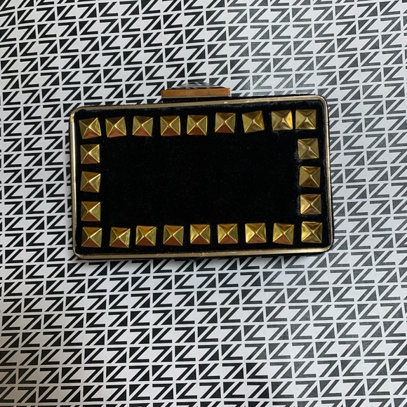 La Sera By Franchi Velvet with Gold Grommet Purse - Picture 6 of 9